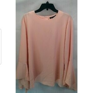 Olivia & Grace bell sleeve button back blouse NWT